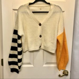 URBAN OUTFITTERS Piper Striped Balloon Cardigan